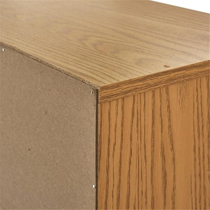 Scranton & Co Medium Oak 16 Compartment Wood Adjustable Literature File Organizer in Medium Oak with Removable Shelves