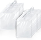 Hanging Storage Bags 24 Pack, Large Hook 10 x 12.5-inch Clear Plastic Bags for Classroom, Library and Pharmacy Use