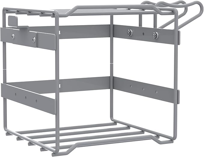 c2M Lawn Power Tool Organizer Wall Mount Rack Hanger for Leaf Blower (now compatible with EGO 530) and String Trimmer Weed Eater