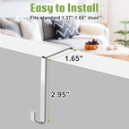 MISSLO 35 Clear Large Pockets Over The Door Shoe Organizer Sturdy Oxford Fabric Hanging Shoe Rack Closet Shoe Holder Hanger, Grey