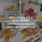 Chef Preserve Reusable Vacuum Sealer Bags for Food – 30 BPA-Free XL Large (12 x 20 in) Food Storage Bags, Freezer, Microwave – Odor-Resistant, Leak-Proof – Compatible with Chef Preserve Vacuum Sealers