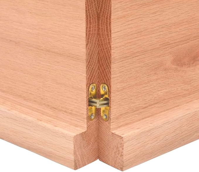 vidaXL Bathroom Countertop, Bathroom Vanity Top, Wooden Live Edge Worktop, Bathroom Vanity Countertop, Light Brown Treated Solid Wood