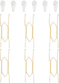 Bilillo 6 Pack Plate Hangers for The Wall, Suitable for 9-11 inch Art Plate, Stainless Steel Invisible Heavy Duty Wire Plate Holder with Wall Hooks, Plate Hangers for Displaying Plates, Platter, Dish