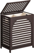 Laundry Hamper, 27.3 Gallon (103L) Bamboo Wood Clothes Laundry Basket with Lid and Handles, Removable Liner