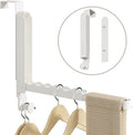 Over The Door Collapsible Drying Rack - Portable & Foldable, Indoor Small Hanging Clothes Drying Rack, White