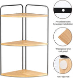 Bathroom Counter Organizer,Countertop Organizer,Vanity Organizers,Bathroom Storage,Bathroom Sink Caddy,Counter Shelf,Corner Counter,Corner Shelves(Black-Burlywood)