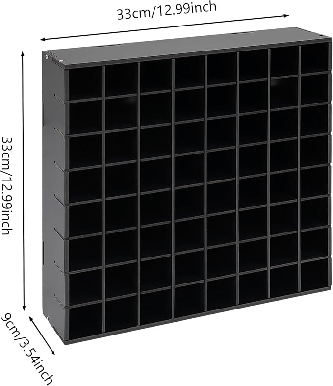 2-Pack Paint Organizer Storage Rack, 64-Slot Wall Mounted Spray Paint Can Holder, Painting Bottle Organizer Rack Stand, for Art Studio, Garage, Workshop, Artists, Crafters