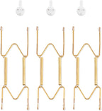 Bilillo 3 Pack Plate Hangers for The Wall, Suitable for 6-8 inch Art Plate, Stainless Steel Invisible Heavy Duty Wire Plate Holder with Wall Hooks, Plate Hangers for Displaying Plates, Platter, Dish