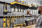 DEWALT Tool Organizer, Power Tool Storage Shelf, Hold up to 5 Tools, 100lb Capacity, DEWALT Workshop Storage System Compatible (DWST82822)