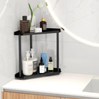 FLE Corner Bathroom Counter Organizer, Bathroom Organizer Countertop,Countertop Storage Shelf for Bath