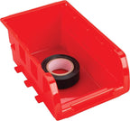 Performance Tool W5193 Half Bulk Bin Storage Rack with 32 Large and Small Bins for Easy Garage Organization of Tools, Parts, Hardware, and More, Red and Blue