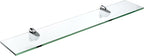 Spancraft Glass H-8x36-Chrome Heron Glass Shelf, Chrome, 8" x 36"