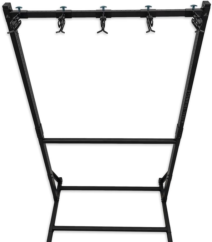 StoreYourBoard Teal Triangle Freestanding Ski Storage Rack for Garage, 5 Ski and Pole Organizer Floor Stand, Heavy Duty, Fully Adjustable for All-Mountain, Wide, Powder, and Backcountry Skis