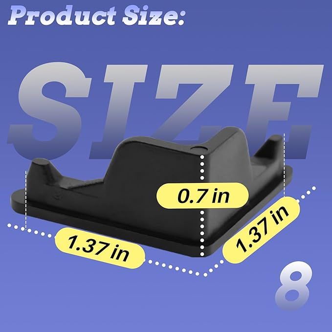 Post Inserts Connectors - PP Plastic, Injection Molded, Sturdy Support - Black, 8 Post Caps, Compatible with Whalen and Costco 5 Shelf Shelving Unit