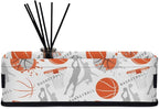 Basketball Small Bathroom Basket Toilet Tank Topper Paper Basket, Sport Themed Basketball Fabric Storage Organizer Bin Small Baskets Decor for Bathroom Counter, Shelf, 2 Pack