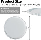 Silicone Bathroom Vanity Tray, Modern Round Decorative Tray for Countertop, Waterproof & Unbreakable Cosmetic Perfume Organizer, Extra-Thick & Sturdy, Easy to Clean Candle Tray (9 inch, White)