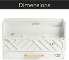BLU MONACO | White Wooden Mail Organizer with Drawer & Gold Handle | Mail Sorter Organizer Countertop | Tabletop Organizer with Drawers & Outgoing Mail Holder