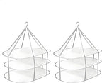 2PCS Hanging Drying Rack Foldable Sweater Clothes Dryer Flat Mesh Large Portable Fixed Windproof for Home, Dormitory and Bathroom 3 Tier
