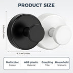 Suction Cup Hooks for Wreaths on Glass, 2025 New No Drill Suction Cup Hooks for Shower, Wreath Hanger Holder for Front Door, Upgraded Towel Hooks for Window Bathroom Mirrors (1, White)