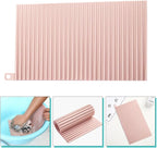 Small Folding Non-Slip Silicone Washing Board for Laundry, Soft Household Washboard with Drainage, Portable Handheld Laundry Scrub Board for Home Use
