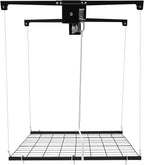 TBVECHI Overhead Garage Lifting Storage Rack, 4x4 Ft Heavy-Duty Metal Garage Ceiling Rack, Storage Organizer System with 79''L Adjustable Height, 300lbs Weight, Matte Black