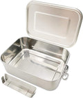 UPTRUST Leak Proof Stainless Steel Lunch Food Container, 1200ML/40oz Large Bento Boxes Metal Lunch Box for Kids or Adults - Lockable Clips Adjustable Divider included