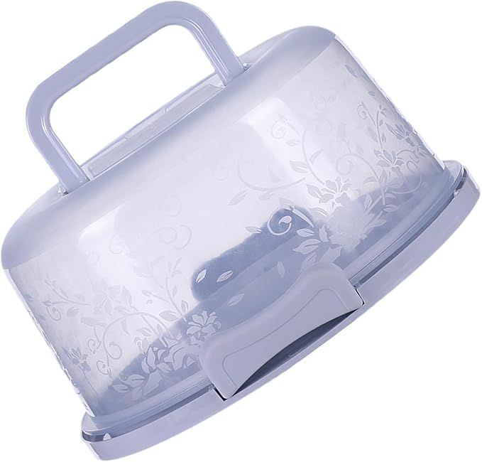 Cake Carrier/Storage Container With Server Clear Dome Cake Transport Container 26x22x12.5cm, Airtight Reusable Cakes Carrier With Handle For Party Travel, Spill-Proof Dustproof Food Storage Box