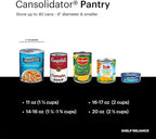 Shelf Reliance Cansolidator Pantry - 2-Pack Can Organizer for Pantry, Stackable Soda Can Storage for Kitchen, Holds 40 Cans of Food or Soda