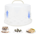 12 Inch Cake Carrier with Lid and Handle – Heavy-Duty Cake Container for Baking Events & Outdoor Trips | Adjustable Height,Portable Food Cake Carrier Storage Solution for Picnics & Camping