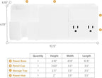 Bostitch Office Konnect Desk Organizer and Charging Station, 2 USB Ports, 2 Plugs, Charges Phones Tablets, Pencil Cup, 4-Piece Design, White