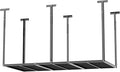 3x6 ft Heavy Duty Adjustable Ceiling Mounted Storage Rack, Overhead Garage Storage Rack 750lbs Capacity Alloy Steel, Customizable Height, Easy Access for Organize Tools, Gear, Containers Black
