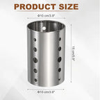 uxcell Stainless Steel Utensil Holder, Kitchen Cutlery Holder Straight Flatware Organizer for Forks, Spoons, Spatulas, and Silverware Silver