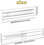 4 Pcs Drawer Dividers for Clothes, 3.15" High 11.34"-19.69" Adjustable Expandable Dresser Drawer Organizer, Clear Plastic Separators for Dresser, Baby Clothing (4, clear)