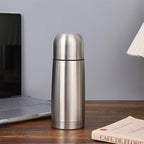 Small water bottle Mini Vacuum Insulated Stainless Steel Water Bottle Flask Metal Bottle for Hot and Cold Drinks 12Oz/350ml(Silver)