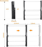 Foldable Drying Rack Clothing, Clothes Drying Rack Collapsible Indoor, Dryers for Laundry - 40" x 28.8" x 14.2", Space Saving Indoor&Outdoor, White-1pack