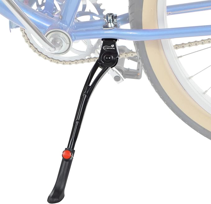 Lumintrail Center Mount Bike Kickstand - Fits 24-29 Inch Bicycles - Adult Mountain, Cruiser and Road Bike Kickstand - Quick Adjust Height