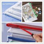 Mesh Zipper Pouch Bag, Plastic Zipper Bags,Zipper Bags for Organizing Storage,A4 Size Waterproof Document Pouch for Office Supplies, Arts & Crafts Organizing Storage (10 Colors 40 Pack)
