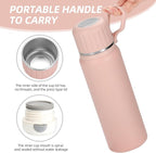 750ml/27 OZ Coffee Thermo with 3 cups, Insulated Water Bottle, Stainless Steel Vacuum Flask Set for Hot and Cold Drinks, Gifts Box