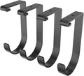 FLEXIMOUNTS 4 Pack Add On Storage Flat Hook Accessory for Garage Ceiling Rack and Wall Shelving, Max Weight Capacity up to 50lbs, Black