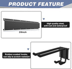 WALMANN Garage Storage Organization Wall Ski Rack 4 Pairs of Skis Mount Ski Hanger for Garage Snowboard Wall Rack Holds Up to 200 lbs