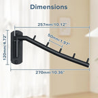 Alise Swing Clothes Hanger Rack,Black Garment Racks Wall Mounted Clothes Bar-Hanger Hooks Heavy Duty Folding Drying Rack Clothing Hanging System Closet Storage Organizer,Pack of 2