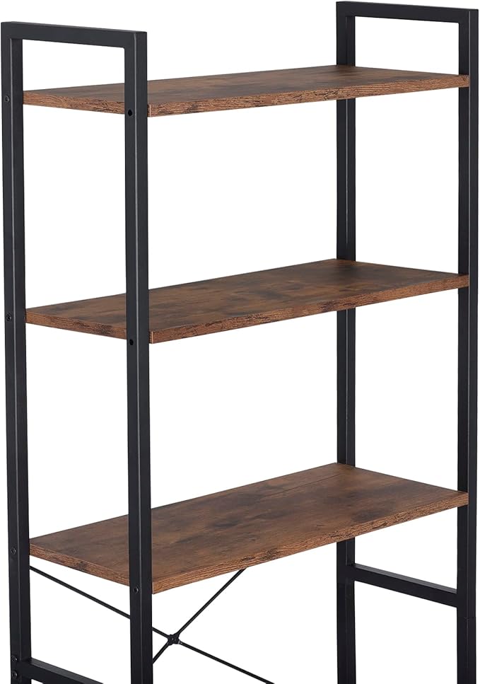 SUPER DEAL Over The Toilet Storage Shelf, 3-Tier Bathroom Organizer Space Saver Rack Wood Shelf, Rustic Brown
