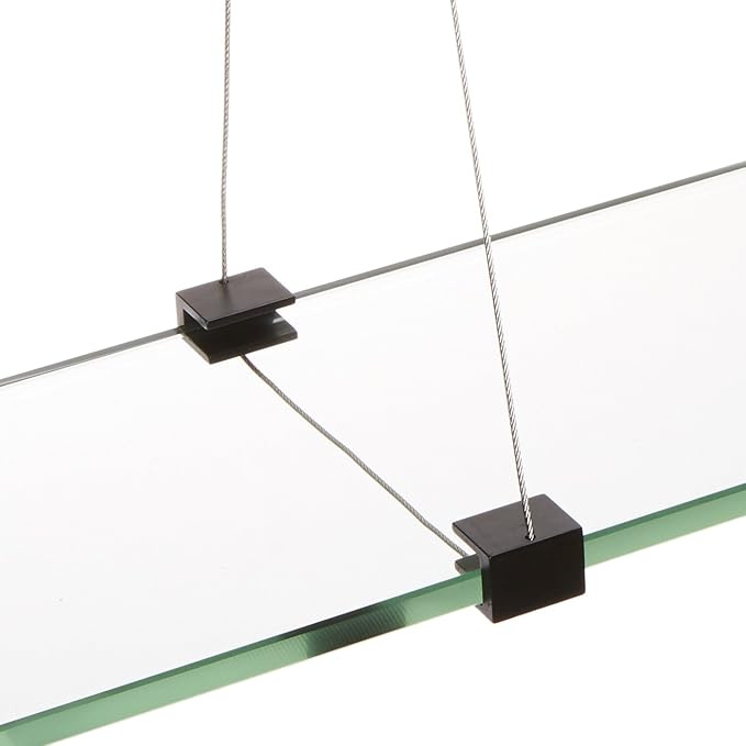 Spancraft Glass CR-4.75x36-Black Crane Glass Shelf, Black, 4.75" x 36"