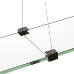 Spancraft Glass CR-4.75x18-Black Crane Glass Shelf, Black, 4.75" x 18"