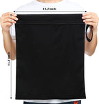 Shappy 2 Pcs Large Travel Laundry Bag Washable Waterproof Wet Dry Large Dirty Clothes Bag Bathing Workout(Solid Black Gray)