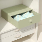 Underwear Organizer Drawer, 1 Cell Plastic Bras Drawer, Stackable Closet Organizer, Storage Box for Socks, Panties, Snacks, Green