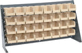 Quantum Storage Systems QBR-3619-210-32IV Ultra Bin Complete Bench Rack Package with 32 Ultra Bins, 36" x 8" x 19" , Ivory