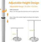 Hand Towel Holder Stand, Countertop Hand Towel Stand for Bathroom Kitchen, T-Shape Adjustable Hand Towel Holder, Brushed Nickel