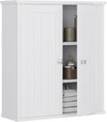 Meilocar Bathroom Wall Cabinet, Bathroom Cabinet Wall Mount, Over The Toilet Space Saver Storage Cabinets, White Medicine Cabinets with 2 Doors