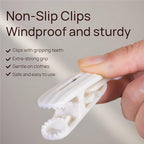 26-Clip Multi-Layer Clothes Drying Rack, BPA-Free ABS Laundry Hanger for Baby Clothes, Socks & Underwear, Heavy Duty Non-Foldable Hanger for Apartment, Nursery & Small Spaces (Off-White)